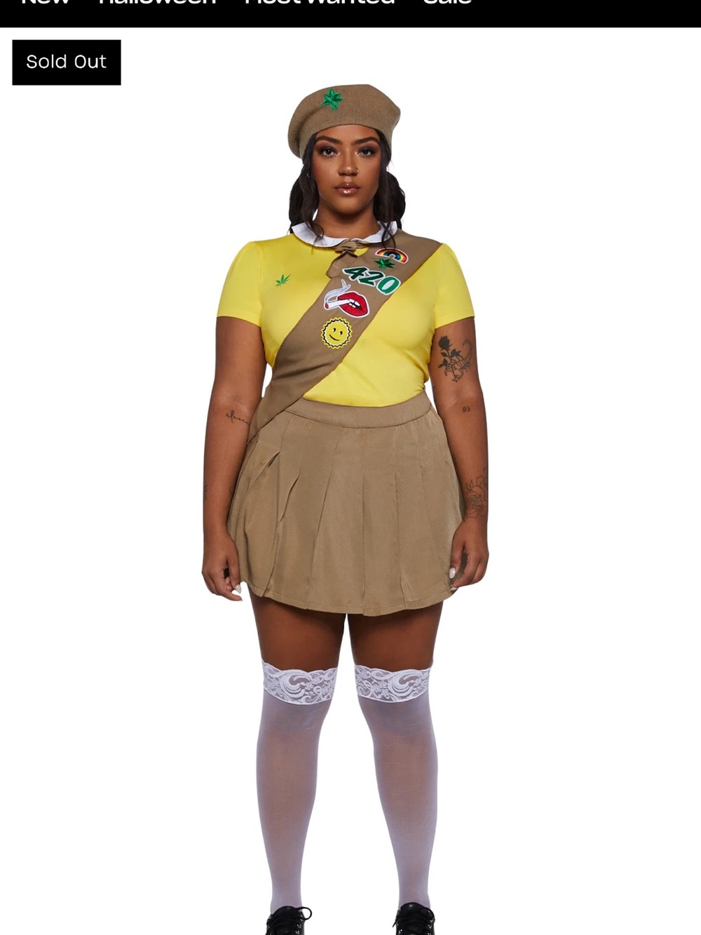 Dolls Kill Pot Brownie Girl Scout Costume Women’s Halloween 1X